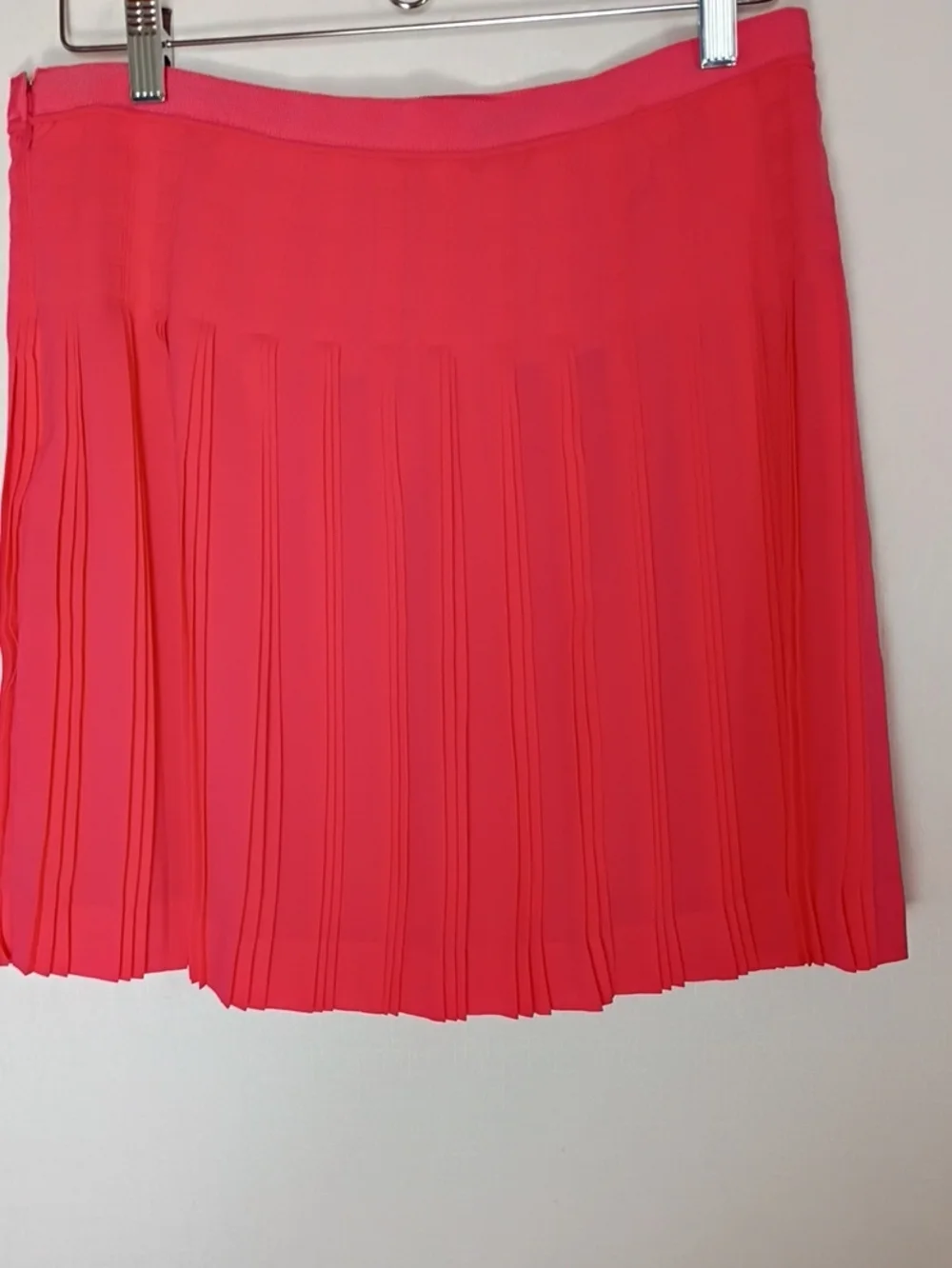 J. Crew Women's Coral Pleated Mini Skirt Size 8
